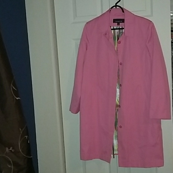 Jones New York pink trench coat - Picture 1 of 7